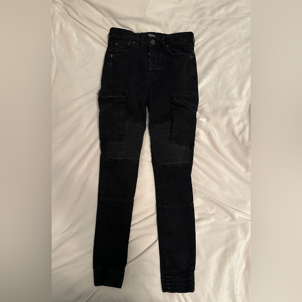 Super Skinny Cargo Jeans BooHooMAN 32R